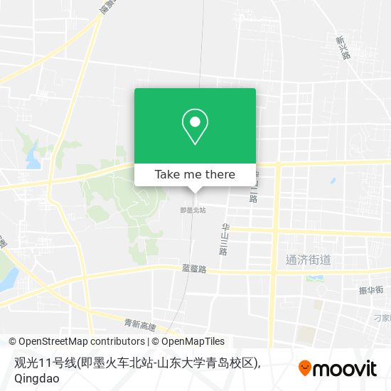 观光11号线(即墨火车北站-山东大学青岛校区) map