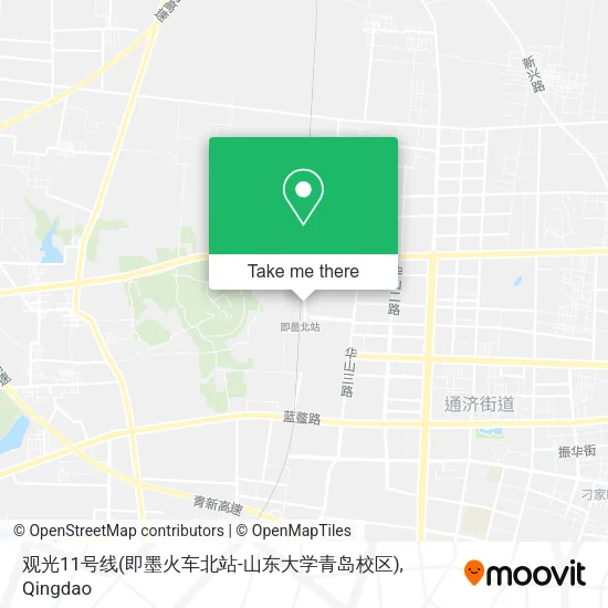 观光11号线(即墨火车北站-山东大学青岛校区) map