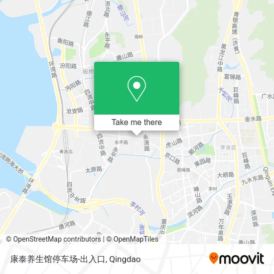 康泰养生馆停车场-出入口 map