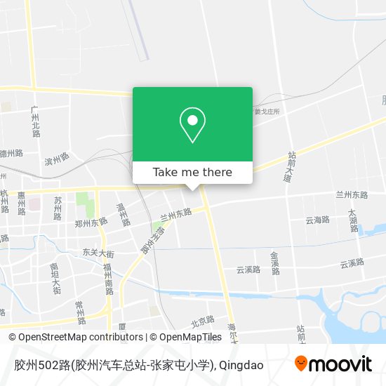 胶州502路(胶州汽车总站-张家屯小学) map