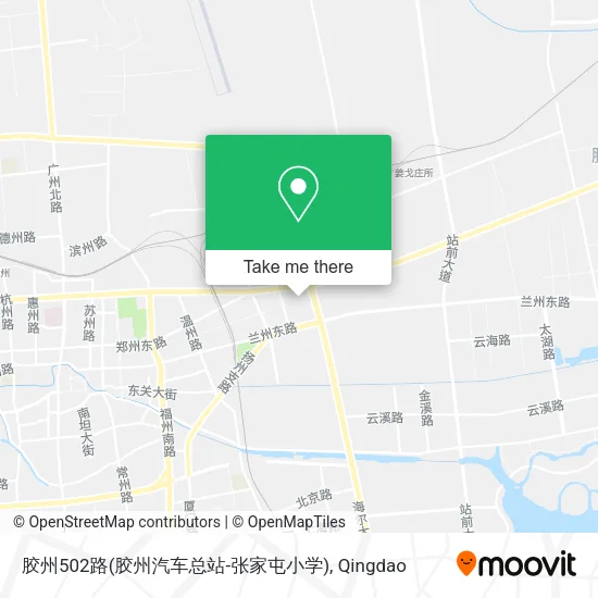 胶州502路(胶州汽车总站-张家屯小学) map