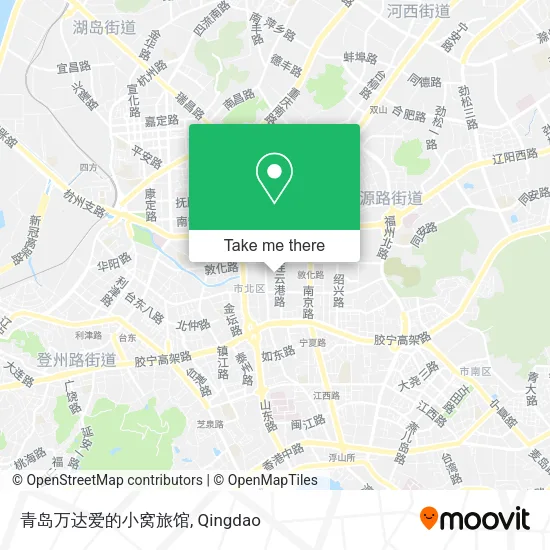 青岛万达爱的小窝旅馆 map