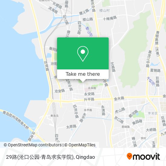 29路(沧口公园-青岛求实学院) map