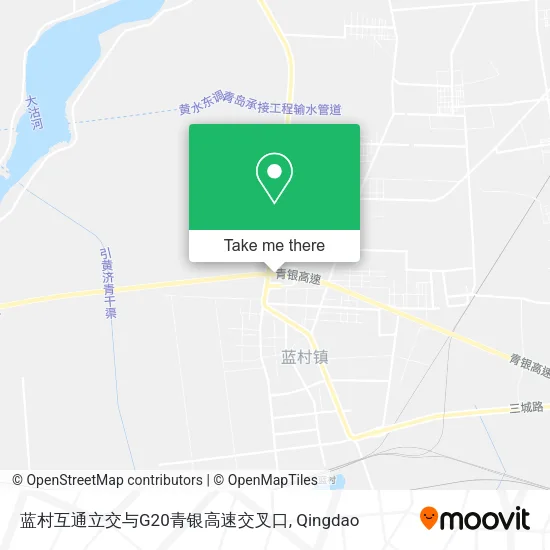蓝村互通立交与G20青银高速交叉口 map