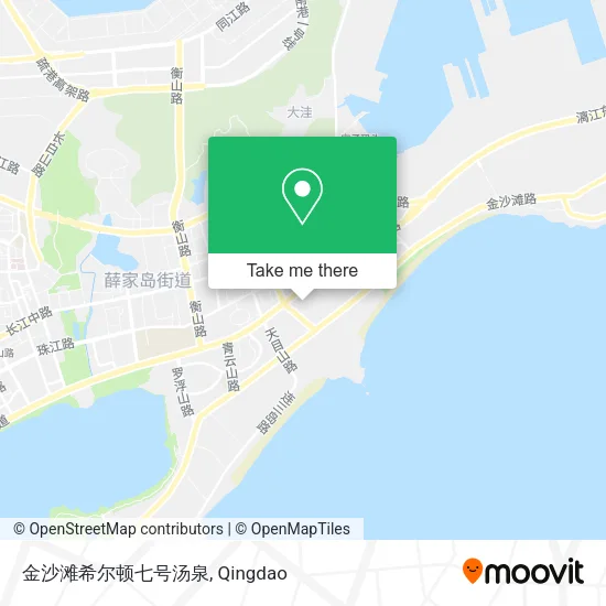 金沙滩希尔顿七号汤泉 map