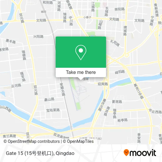 Gate 15 (15号登机口) map