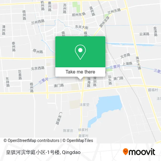 皇骐河滨华庭小区-1号楼 map