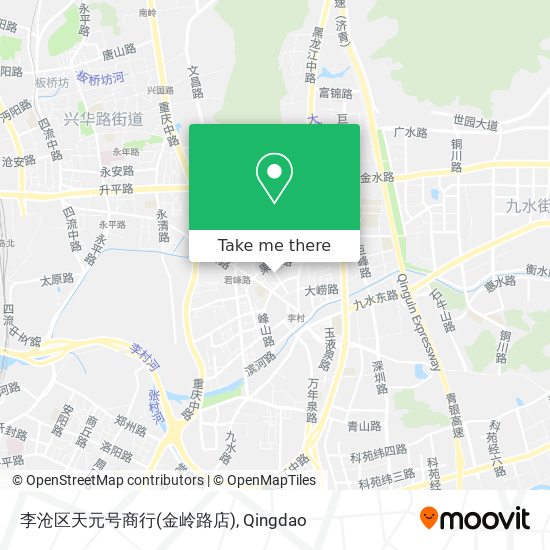 李沧区天元号商行(金岭路店) map