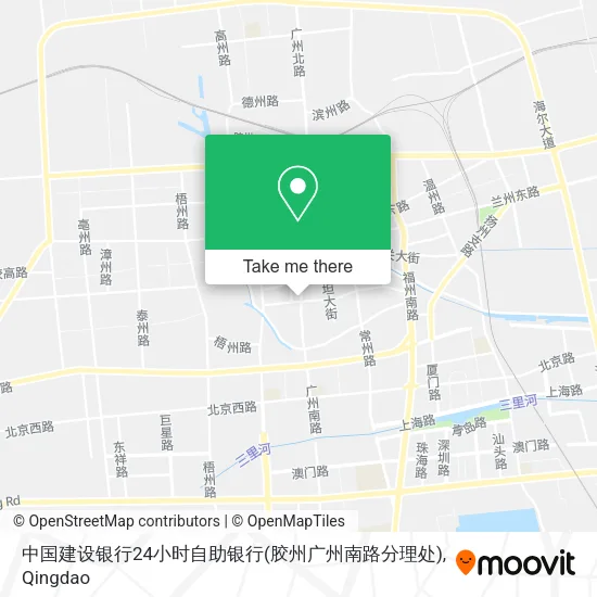 中国建设银行24小时自助银行(胶州广州南路分理处) map