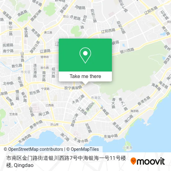 市南区金门路街道银川西路7号中海银海一号11号楼楼 map