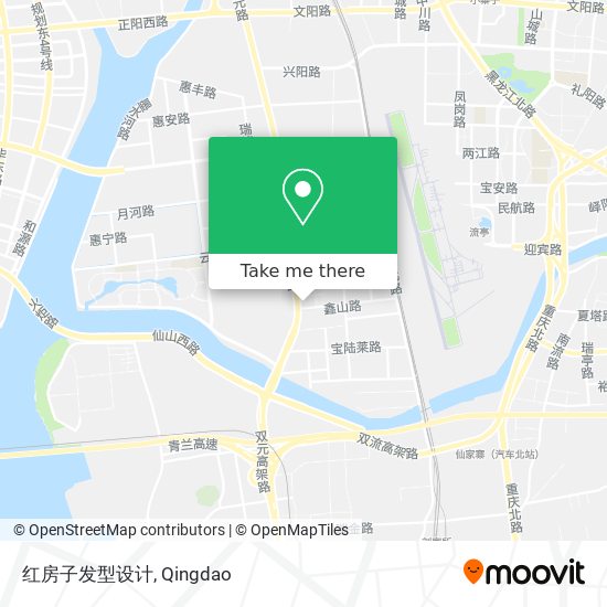 红房子发型设计 map