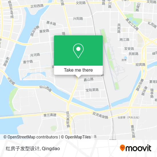 红房子发型设计 map