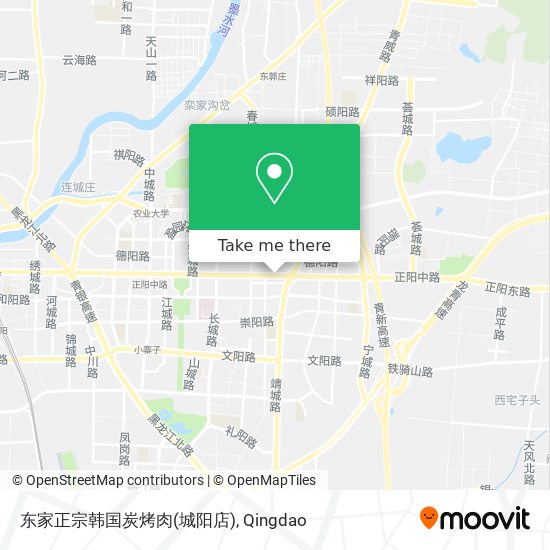 东家正宗韩国炭烤肉(城阳店) map