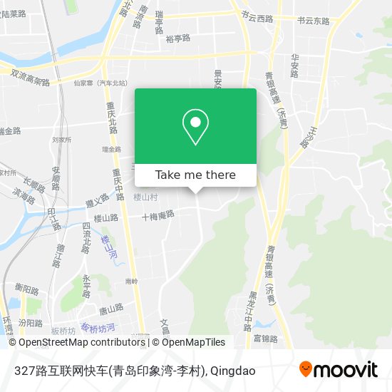 327路互联网快车(青岛印象湾-李村) map