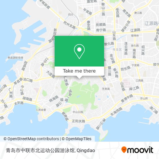 青岛市中联市北运动公园游泳馆 map