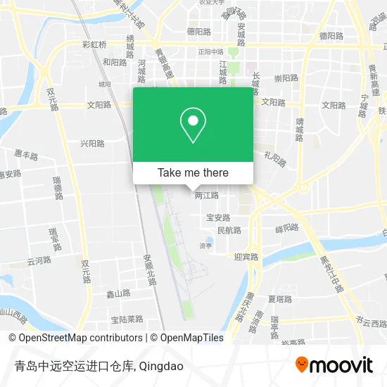 青岛中远空运进口仓库 map