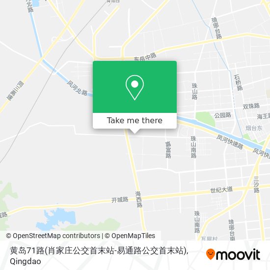 黄岛71路(肖家庄公交首末站-易通路公交首末站) map