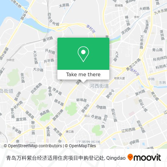 青岛万科紫台经济适用住房项目申购登记处 map