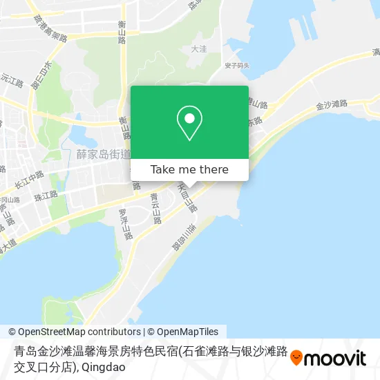 青岛金沙滩温馨海景房特色民宿(石雀滩路与银沙滩路交叉口分店) map