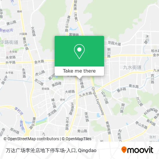 万达广场李沧店地下停车场-入口 map