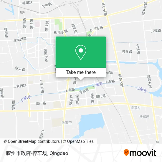 胶州市政府-停车场 map