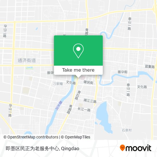 即墨区民正为老服务中心 map