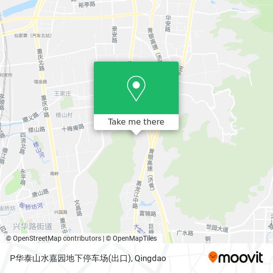 P华泰山水嘉园地下停车场(出口) map