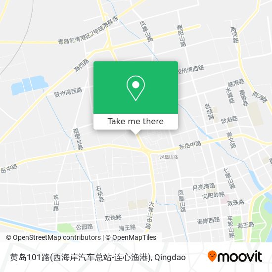 黄岛101路(西海岸汽车总站-连心渔港) map