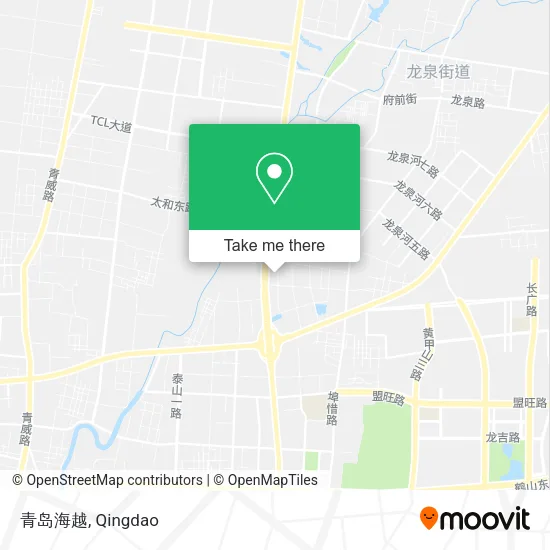 青岛海越 map