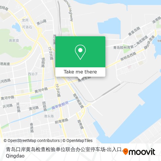 青岛口岸黄岛检查检验单位联合办公室停车场-出入口 map
