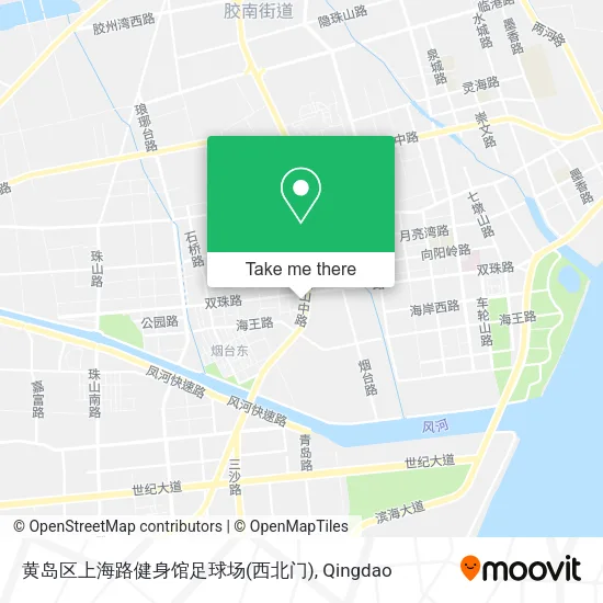 黄岛区上海路健身馆足球场(西北门) map