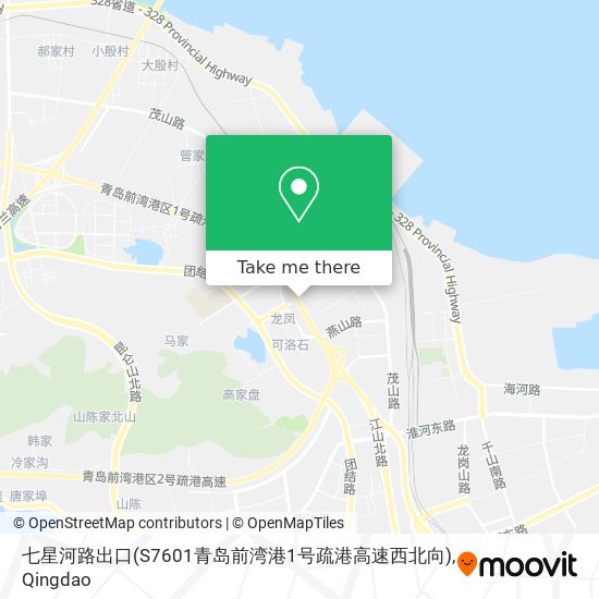 七星河路出口(S7601青岛前湾港1号疏港高速西北向) map