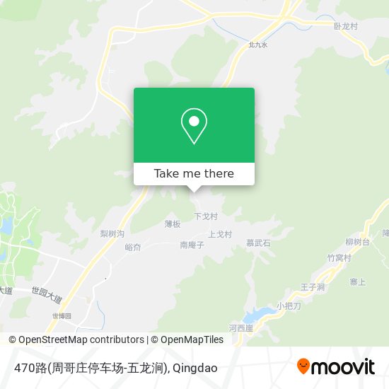 470路(周哥庄停车场-五龙涧) map