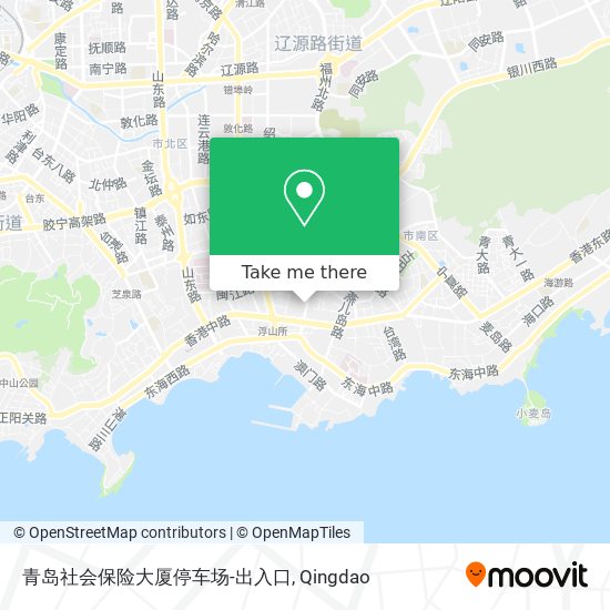 青岛社会保险大厦停车场-出入口 map