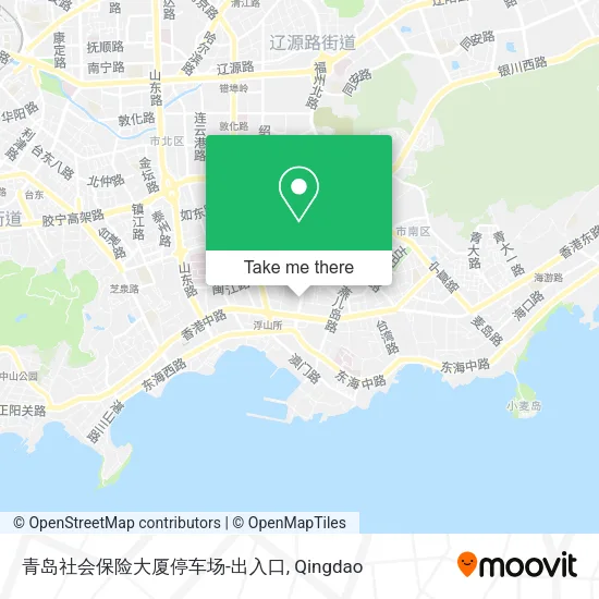 青岛社会保险大厦停车场-出入口 map