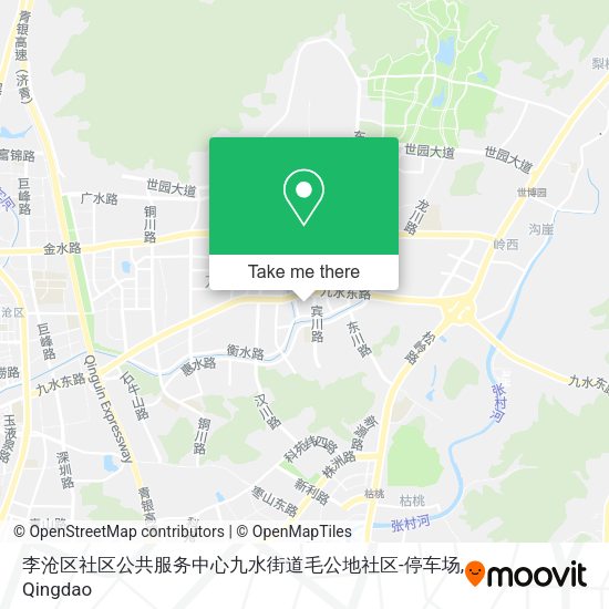 李沧区社区公共服务中心九水街道毛公地社区-停车场 map