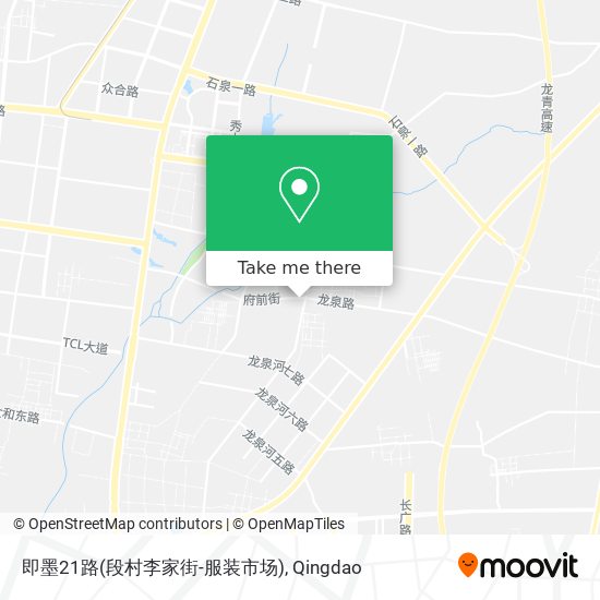 即墨21路(段村李家街-服装市场) map
