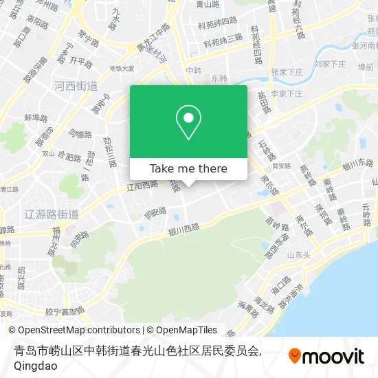 青岛市崂山区中韩街道春光山色社区居民委员会 map