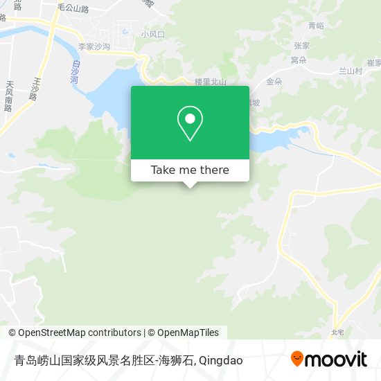 青岛崂山国家级风景名胜区-海狮石 map