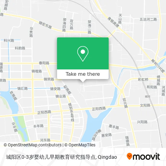 城阳区0-3岁婴幼儿早期教育研究指导点 map