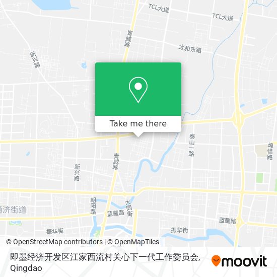 即墨经济开发区江家西流村关心下一代工作委员会 map