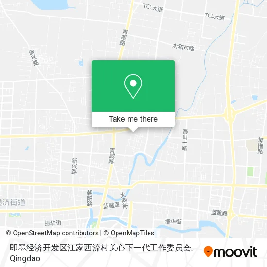 即墨经济开发区江家西流村关心下一代工作委员会 map