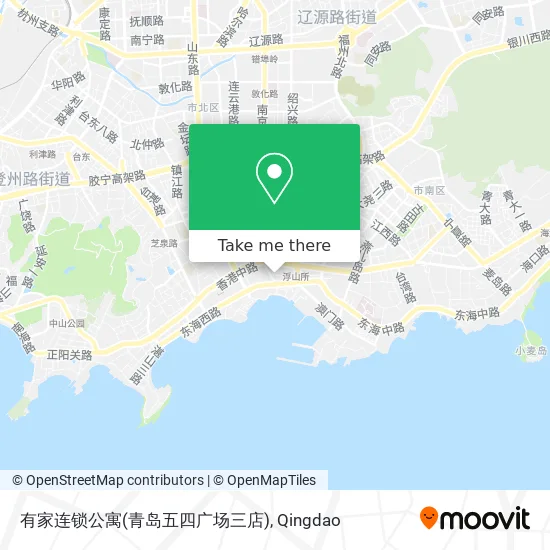 有家连锁公寓(青岛五四广场三店) map