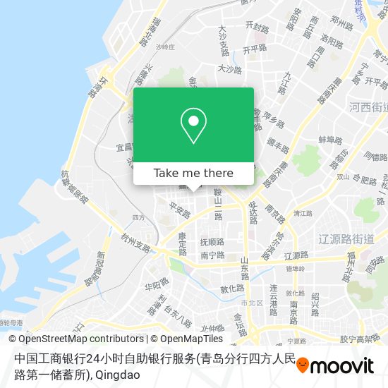 中国工商银行24小时自助银行服务(青岛分行四方人民路第一储蓄所) map