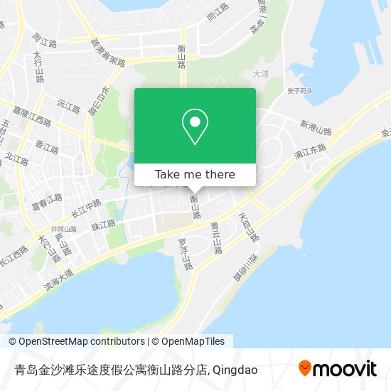 青岛金沙滩乐途度假公寓衡山路分店 map