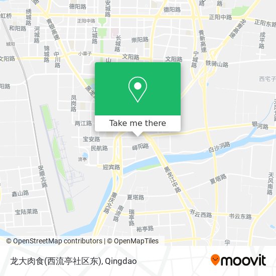 龙大肉食(西流亭社区东) map