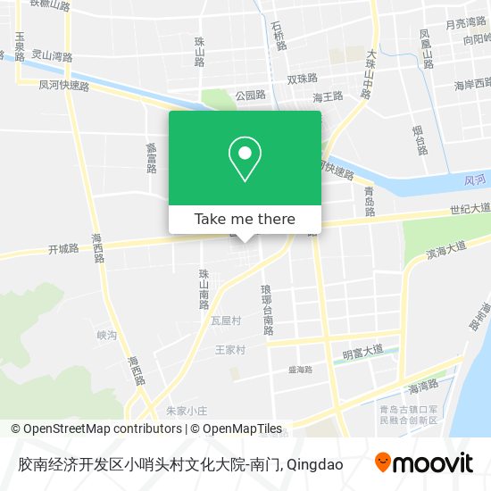 胶南经济开发区小哨头村文化大院-南门 map