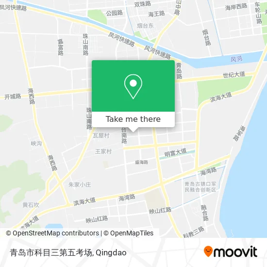 青岛市科目三第五考场 map
