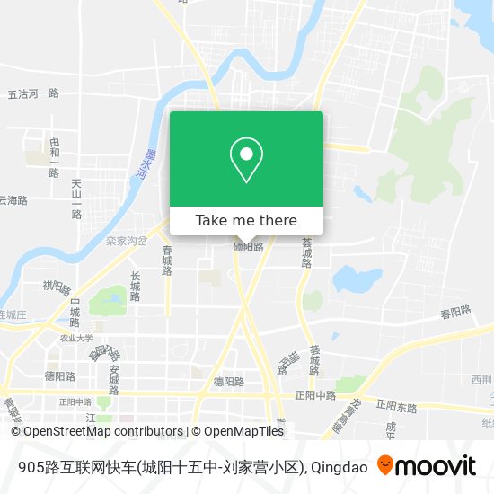905路互联网快车(城阳十五中-刘家营小区) map
