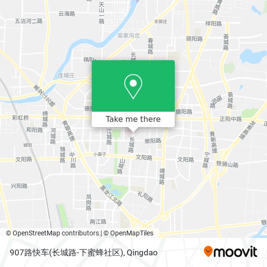 907路快车(长城路-下蜜蜂社区) map